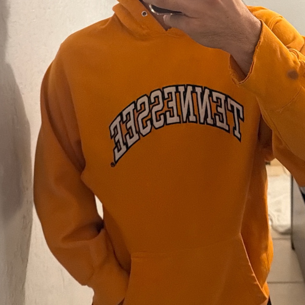 Distressed Steve and Barry’s Orange Tennessee Hoodie